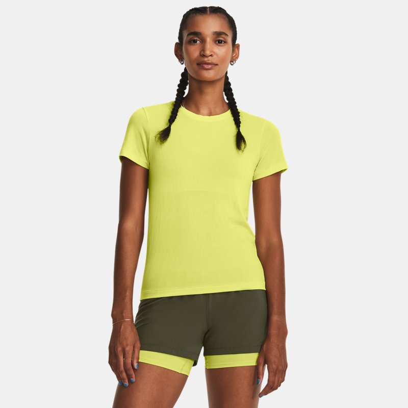 Women's Under Armour Seamless Stride Short Sleeve Lime Yellow / Lime Yellow / Reflective M